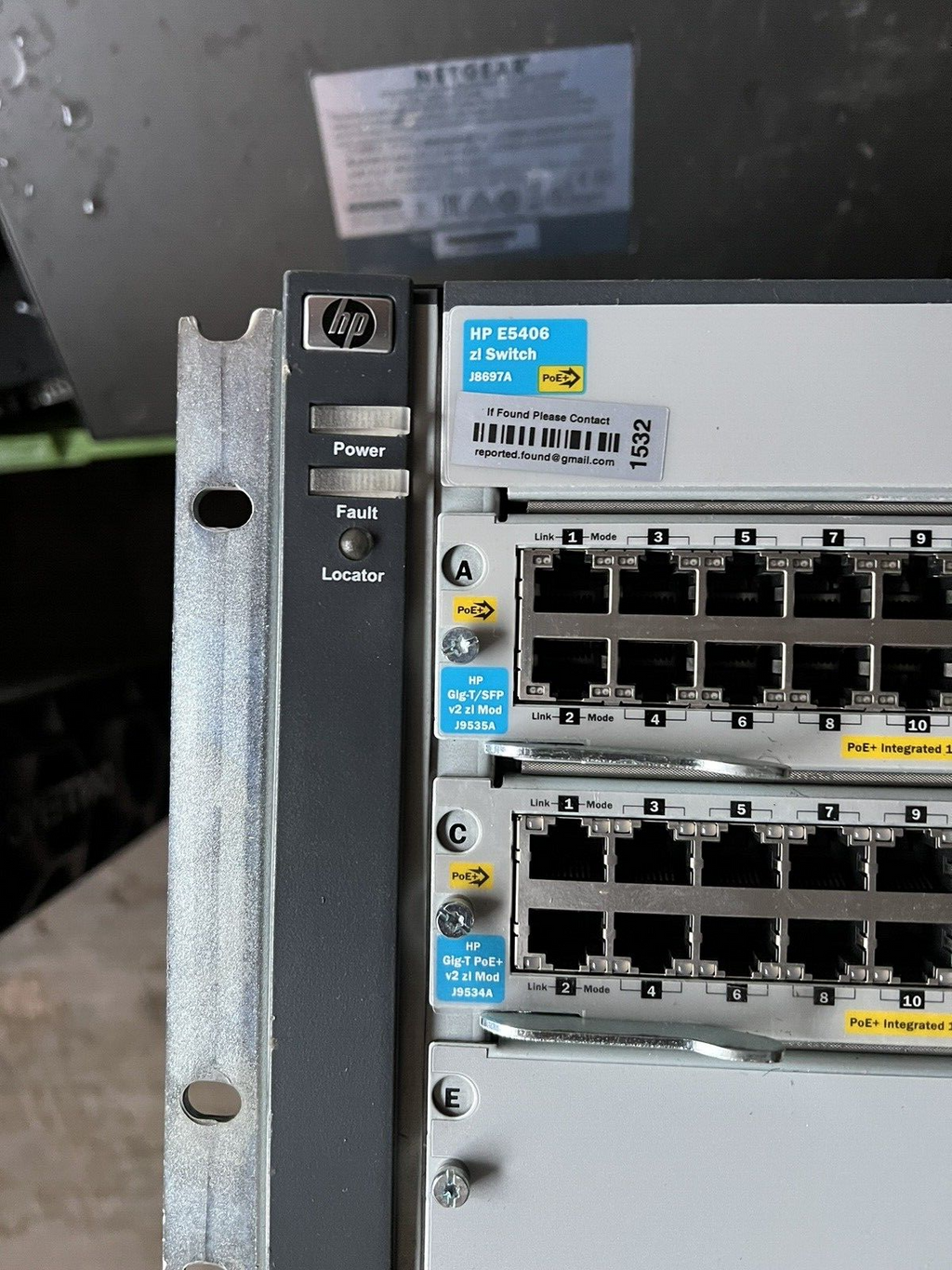 HP E5406 ZL J8697A Gigabit Ethernet Network Switch J9535A X3 + J9534A X11