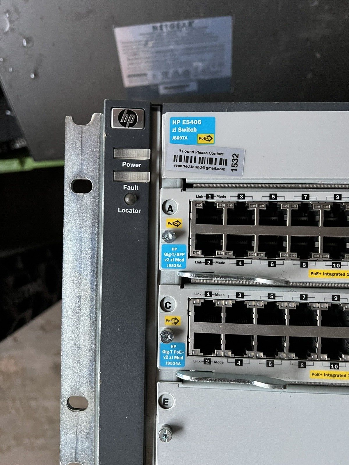 HP E5406 ZL J8697A Gigabit Ethernet Network Switch J9535A X3 + J9534A X11