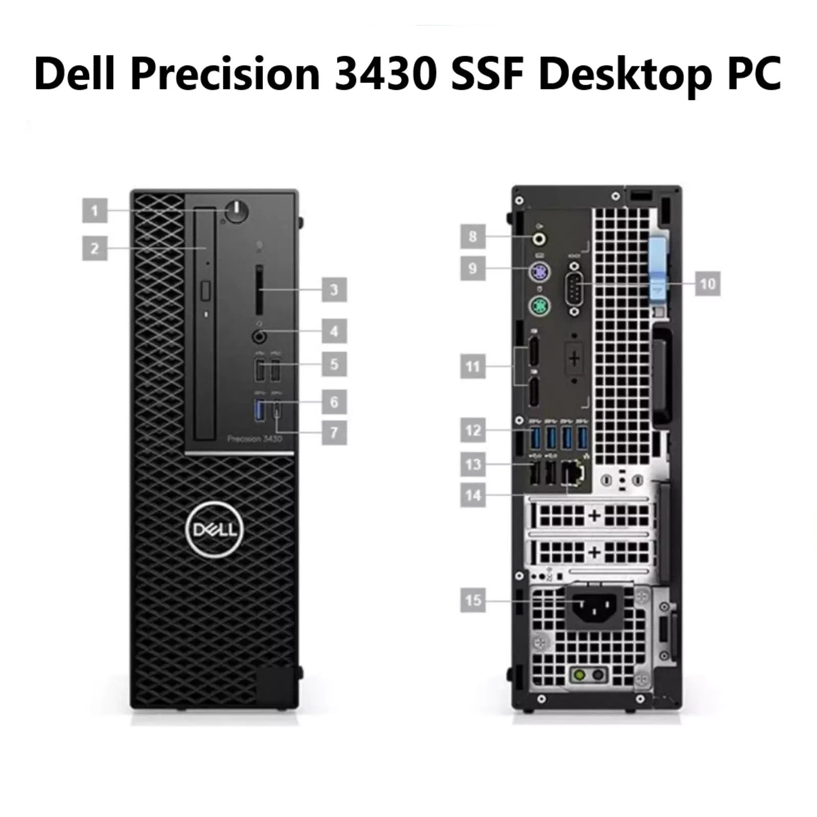 Dell Precision 3430 SFF  Xeon E-2124 @ 3.3GHZ 8GB RAM 256GB SSD Win 11 Pro4