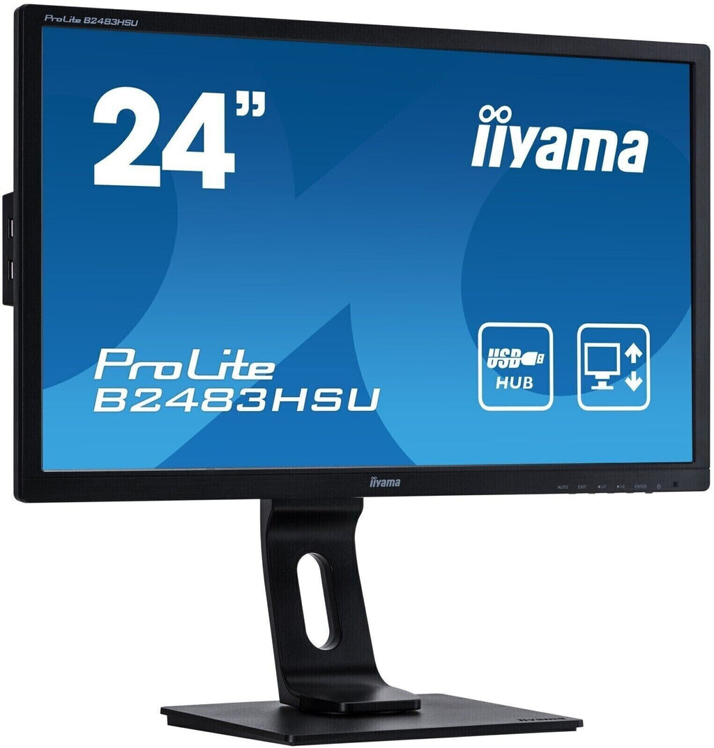 Iiyama ProLite LCD Monitor B2483HSu 60Hz 1920 x 1080 - VGA DVI DP0