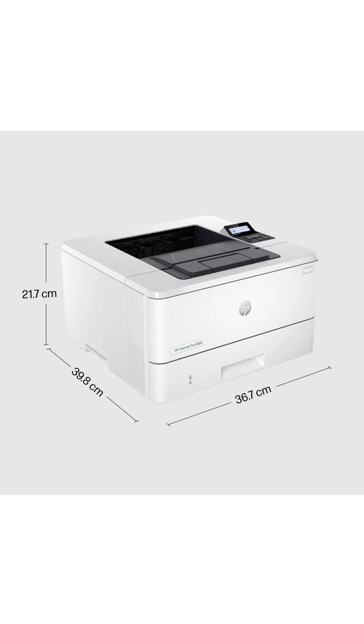 HP Laserjet Pro 4002dw Laser Printer Black and White 2-Sided Printing Dual-Band 3