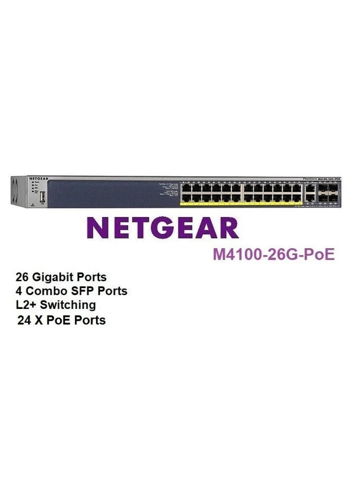 Netgear ProSafe M4100-26G-POE Layer2 Managed Gigabit Switch 0