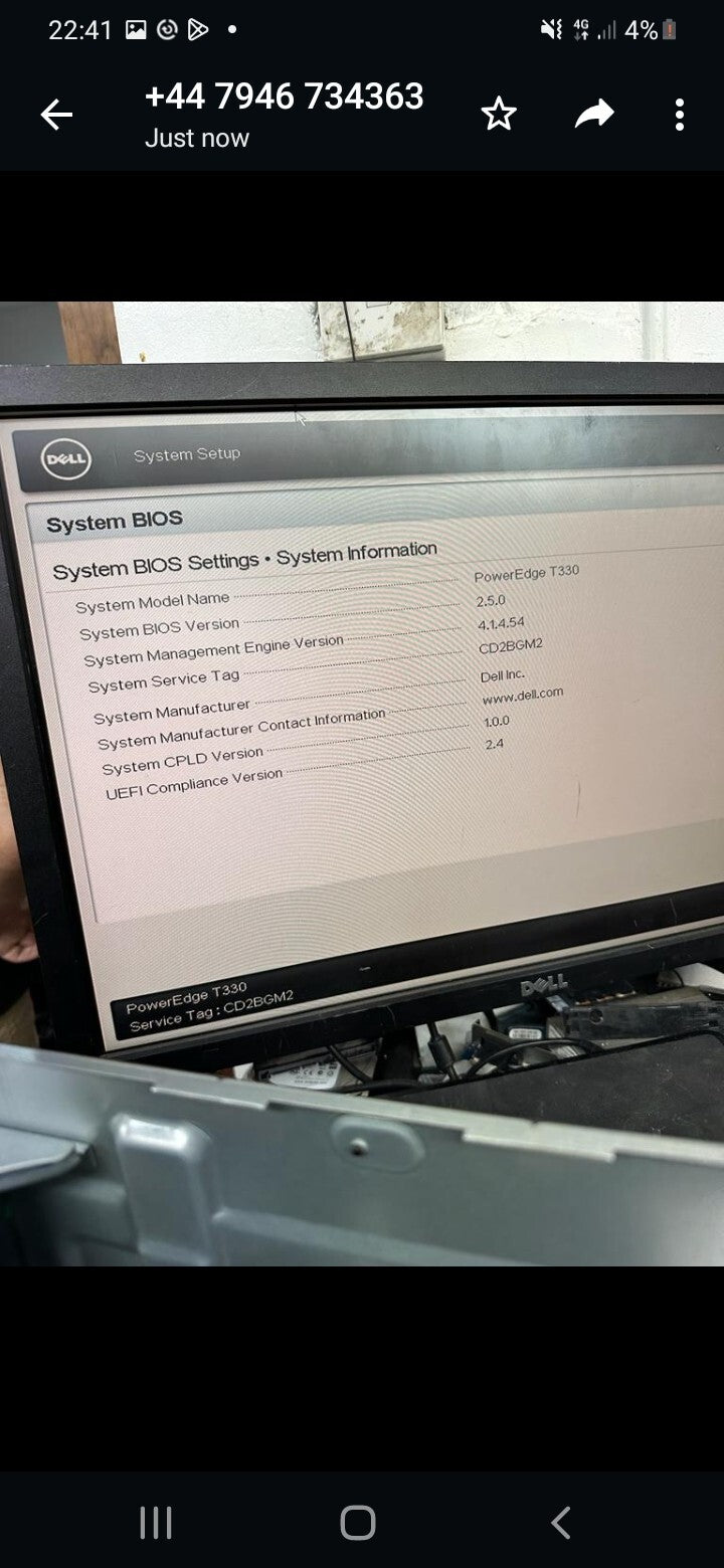 Dell PowerEdge T330 @3.0GHz Cpu 24GB DDR4 RAM2