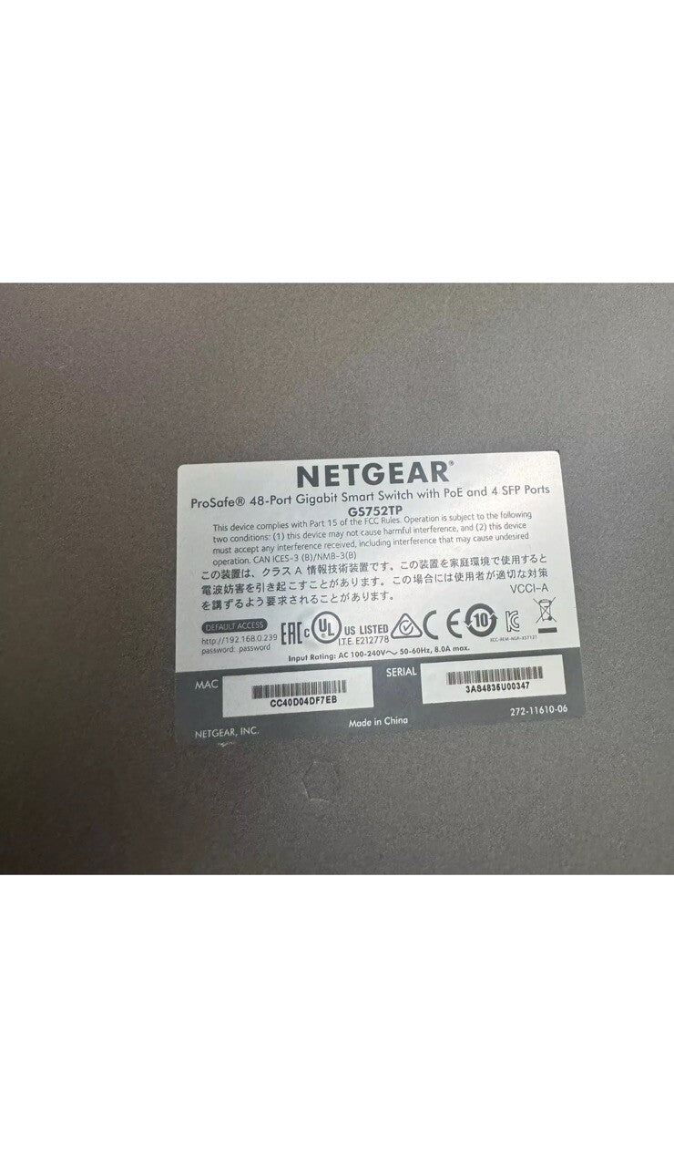 NETGEAR ProSafe GS752TP 48-Port Smart Gigabit Switch2