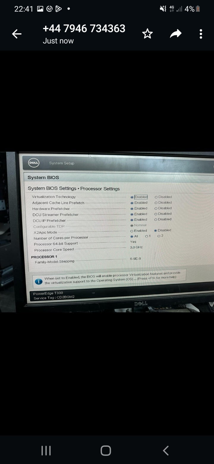 Dell PowerEdge T330 @3.0GHz Cpu 24GB DDR4 RAM3