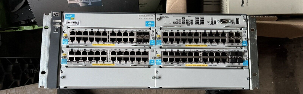 HP E5406 ZL J8697A Gigabit Ethernet Network Switch J9535A X3 + J9534A X10