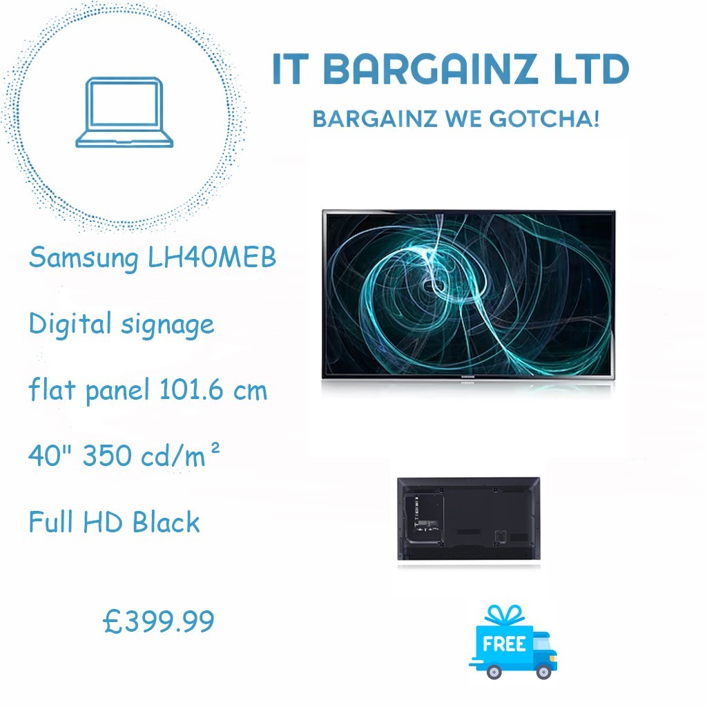 Samsung ME40B Digital signage flat panel 101.6 cm (40") 350 cd/m² Full HD Black0