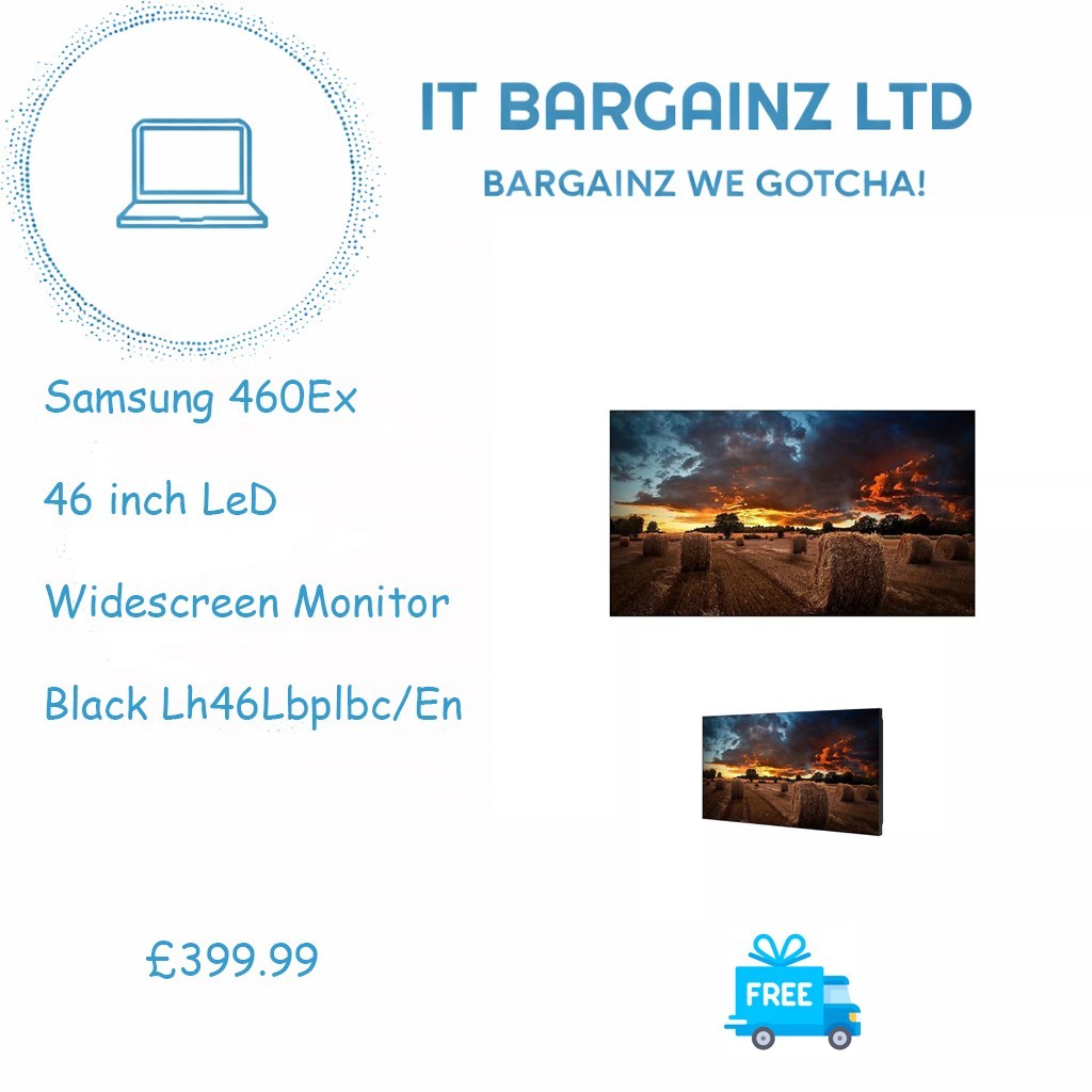 Samsung 460Ex 46 inch Led Widescreen Monitor Black Lh46Lbplbc/En0